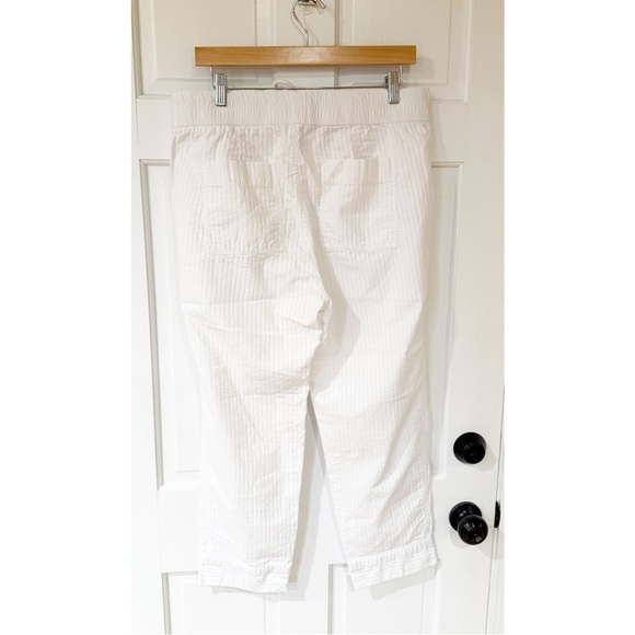 Standard James Perse White Ankle Cropped Seersucker 100% Cotton size 3 Large - Picture 6 of 10